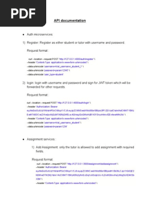 API documentation