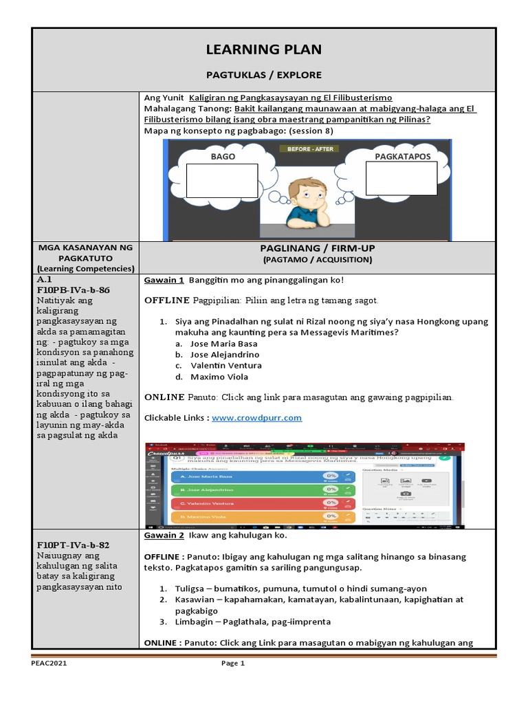 LEARNING PLAN - Template | PDF