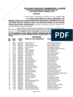 PPSC Announces 186 Candidates Cleared for Lecturer Botany Interview