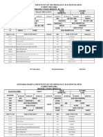 1st Year Time Tables