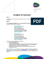 Payment of Fees Info