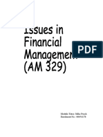 Issues in Financial Management
