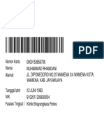 Nomor Kartu Muhammad Rhamdani Nama Jl. Diponegoro No.25 Wamena 3/4 Wamena Kota, Wamena, Kab. Jayawijaya Alamat