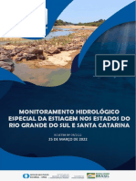 MONITORAMENTO HIDROLÓGICO ESPECIAL DA ESTIAGEM NOS ESTADOS DO RIO GRANDE DO SUL E SANTA CATARINA - BOLETIM Nº 07/2022