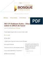 SN 1,17 Dukkara Sutta - Discurso Sobre Lo Difícil de Hacer - TIPITAKA - Bosque Theravada