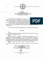 Decizie ANP 522-2011 Interzicerea Folosiii La Munca a PPL in Interesul Personalului Administratiei re