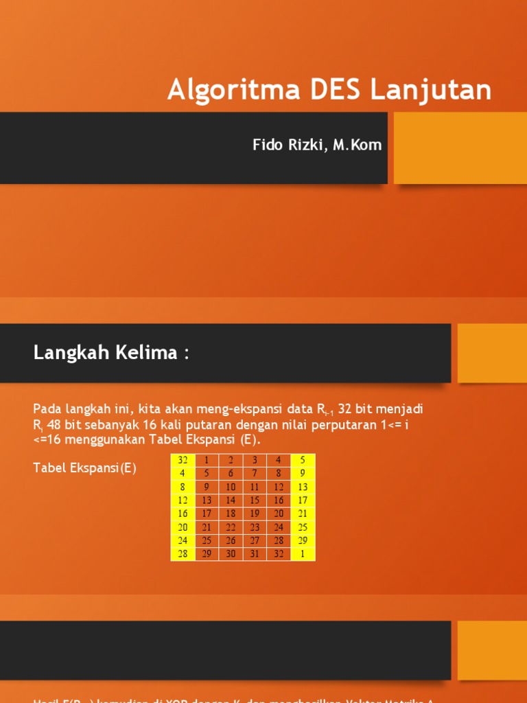 Algoritma DES Lanjutan | PDF | Teknologi & Rekayasa
