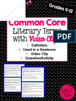 Common Core: Literary Terms With