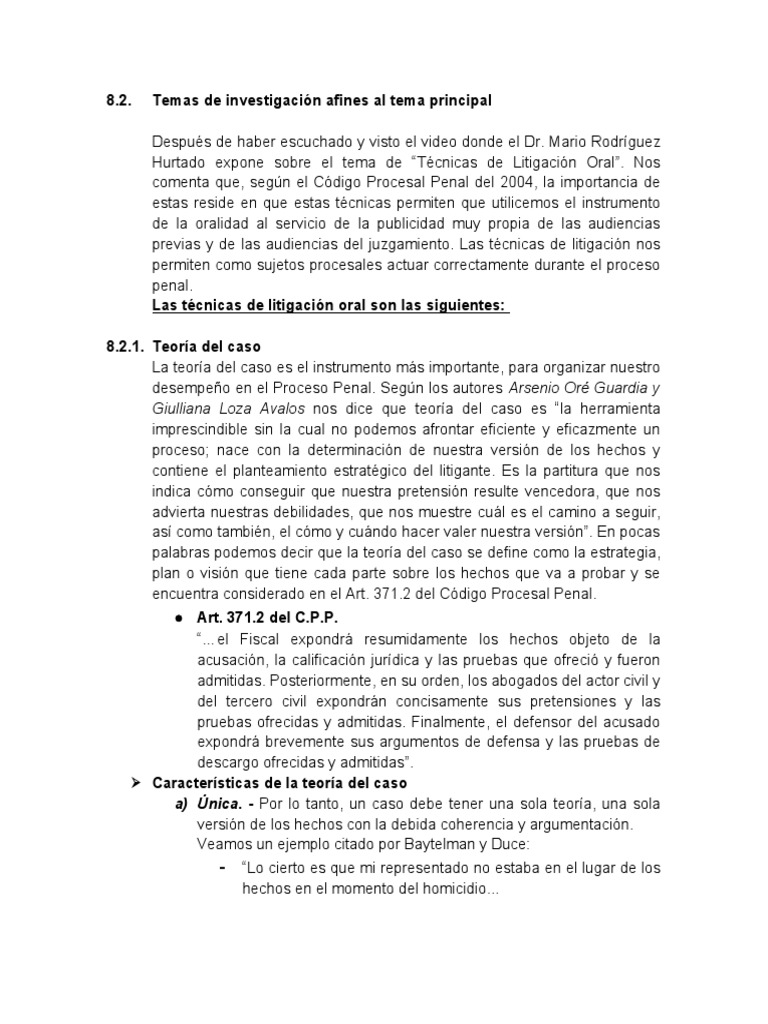 Tecnicas De Litigacion Oral Descargar Gratis Pdf Evidencia Ley
