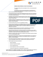 REGRAS DE SEGURANÇA PARA ENTREGA E COLETA EM SUAPE ENERGIA