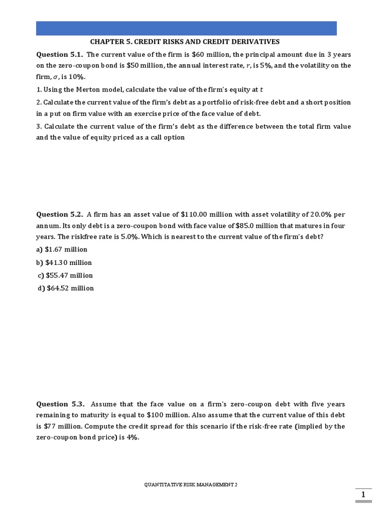 Exercises w4 PDF Bond Credit Rating Bonds (Finance)