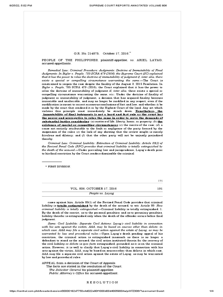 People Vs.. Layag Download Free PDF Statute Of Limitations