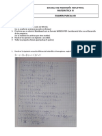 Matemática III examen parcial ecuaciones diferenciales