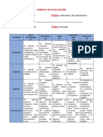 Rubrica de Evaluación - Dictado