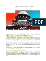 25 Important SC Judgments On Criminal Law - 2019