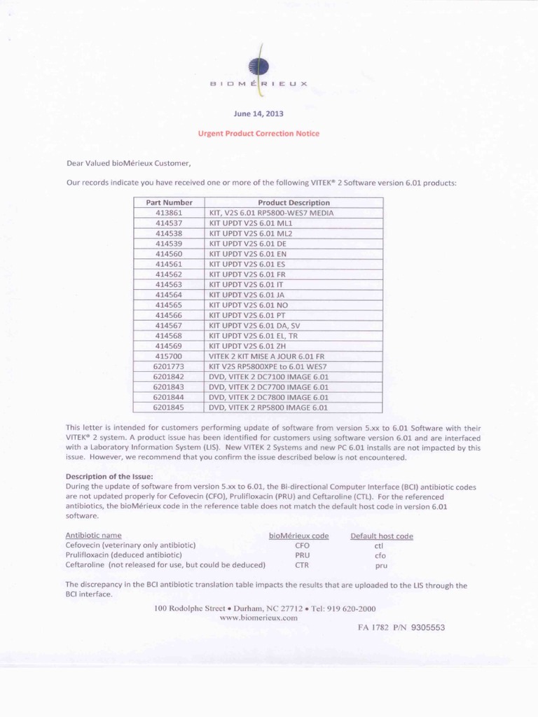Vitek2 Documents | PDF