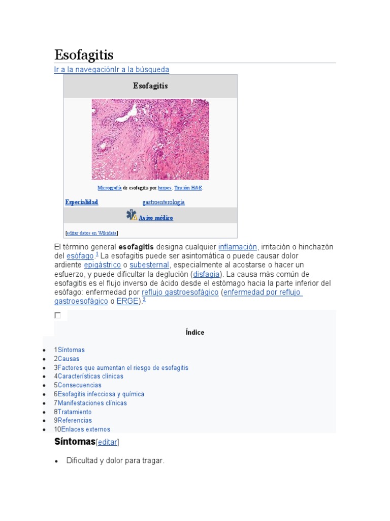 Esofagitis | PDF | La enfermedad por reflujo gastroesofágico ...