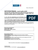 NR - Invitation presse - Annonce des nouvelles actions de la Ville contre les discriminations à l'emploi 040711