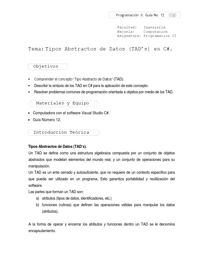 Guia-12 Nodos C# | PDF | Puntero (Programación de computadora ...