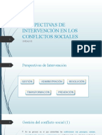 UIII. Perpectivas de Intervención en los Conflictos Sociales