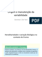 Origem e Manutenção Da Variabilidade