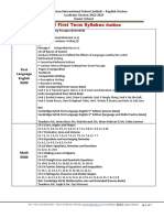 First Term Syllabus Outline