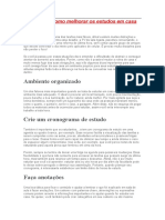 10 Dicas de Como Melhorar Os Estudos em Casa