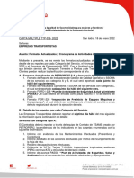 Carta MULTIPLE TTP 0036-2022 Cronograma de Actividades 2022