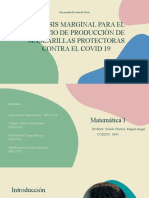 Analisis Marginal para El Negocio de Produccion de Mascarillas Protectoras Contra El Covid 19
