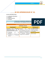 Sesiones de Aprendizaje - Unidad Didáctiva #01 - Quipus Perú