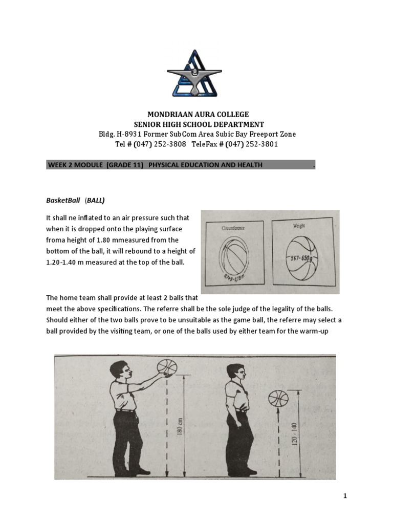 Week 2 Module Q4 G11 | PDF | Basketball Positions | Ball Games