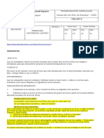 Escuela Normal Superior: Ibagué Programación Curricular Desarrollo Del Plan de Estudios - 2022