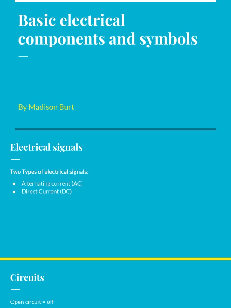 Basic Electrical Components and Symbols | PDF | Science & Mathematics