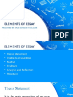 Elements of Essay