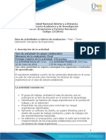 Guía de Actividades y Rúbrica de Evaluación - Post - Tarea - Aplicación Conceptos de Ergonomía 