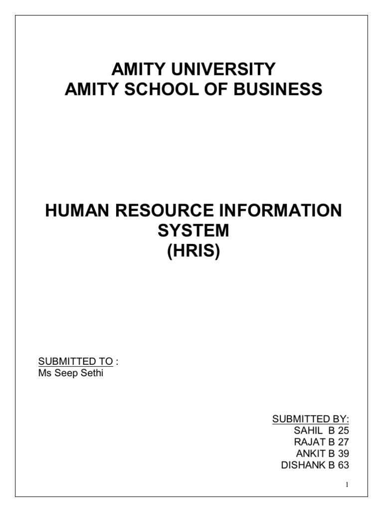 Human Resource Management System | PDF | Human Resource Management ...