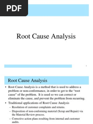 Root Cause Analysis