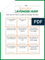Scavenger Hunt - Back To School Get To Know You