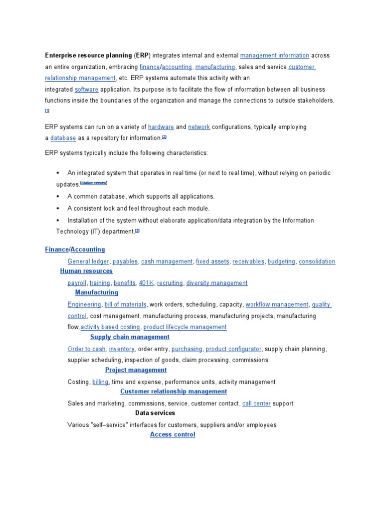 ERP Modules | PDF