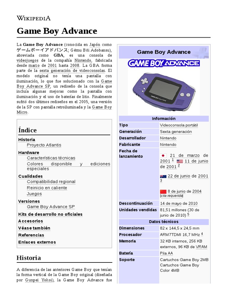 Game Boy Advance | PDF | Ingeniería Informática | Juego de azar