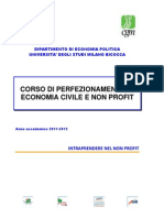 Brochure Corso Di Economia Civile e Non Profit 2011- Università Milano Bicocca