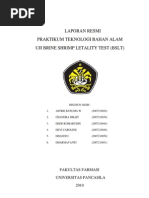 Download Uji Bslt- Chandra Sirait Praktikum Tek Bahan Alam pharmacy Universitas Pancasila by Chanra Sirait SN59115555 doc pdf