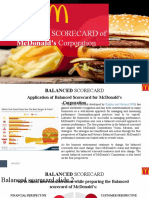 Balanced scorecard of McDonald's Corporation
