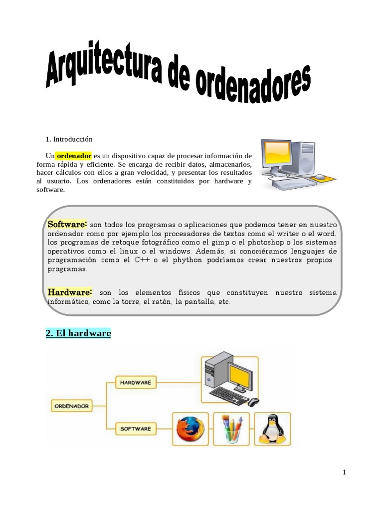 Partes y funciones de la computadora | PDF | Hardware de la computadora ...