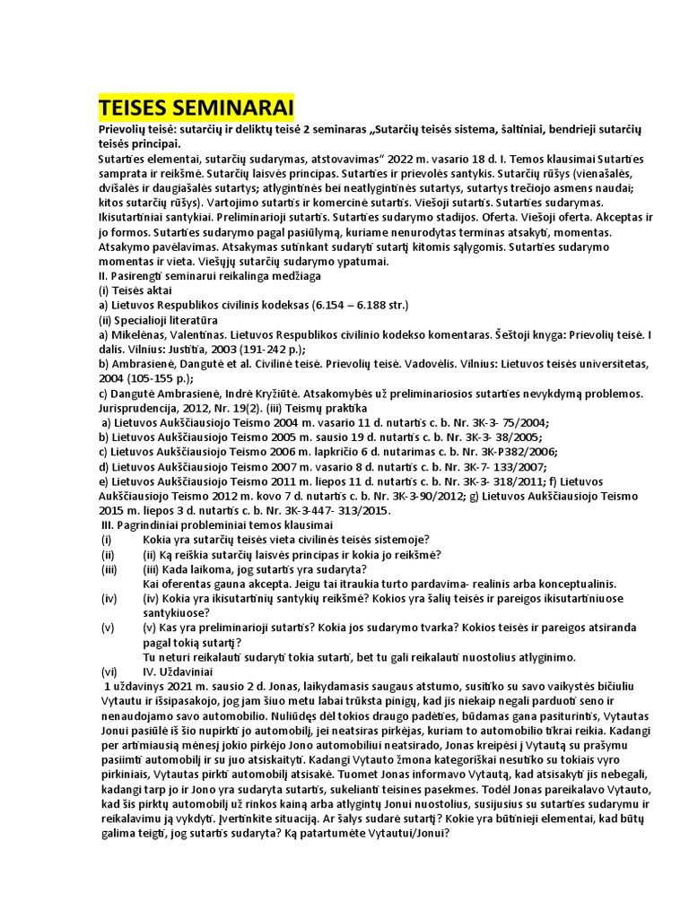 Teises Seminarai | PDF