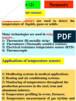 Temperature Sensors and Their Applications