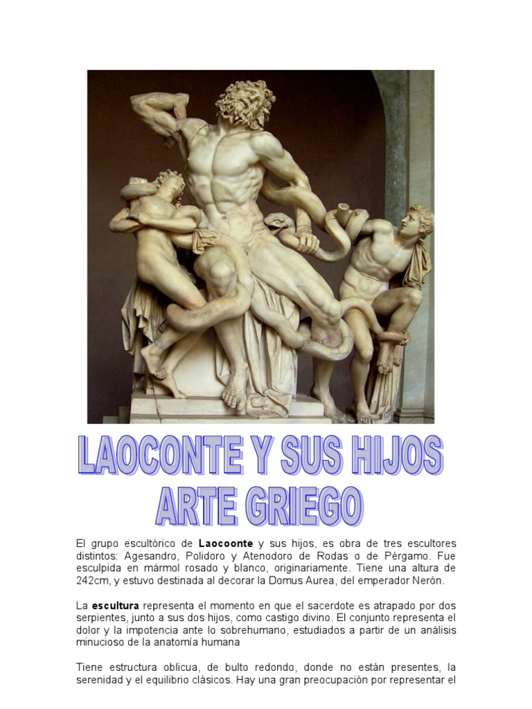 El Grupo Escultorico De Laocoonte Y Sus Hijos Escultura Artes General