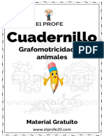 Cuadernillo Grafomotricidad de Animales para Inicial Elprofe20