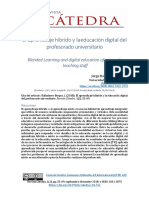 El Aprendizaje Híbrido y La Educación Digital Del Profesorado Universitario