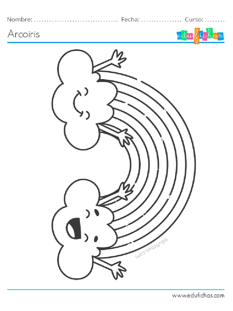 Dibujos para Pintar de Arcoiris | PDF